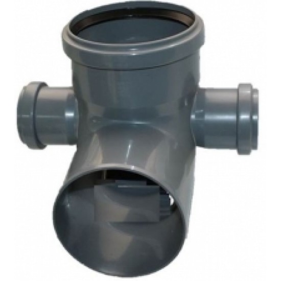 Līkums DN 110/90° ar 2 atzariem DN50,90°