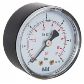 Manometrs ar bar/psi skalu, horizontāls