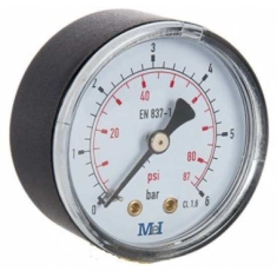 Manometrs ar bar/psi skalu, horizontāls