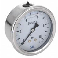 Manometrs ar glicerīnu CL1.6, horizontāls