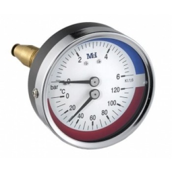 Termomanometrs Ø80mm, horizontāls