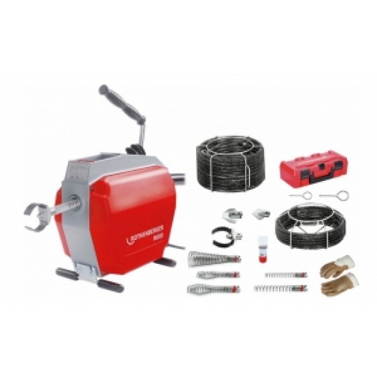 R600, cauruļu tīrīšanas iekārta ar spirāļu / instrumentu komplektu Ø 16-22mm