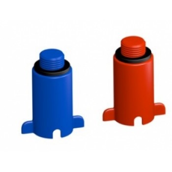 Montāžas korķis 1/2", sarkans, plastmasas vītne