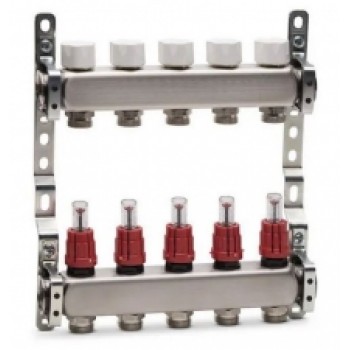 Kolektoru komplekts grīdas apkurei CX2473, G1"xG3/4EK, nerūsējošs tērauds