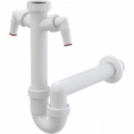 Cauruļsifons izlietnei A82 1"1/2 ar uzgriezni un 2 štuceriem