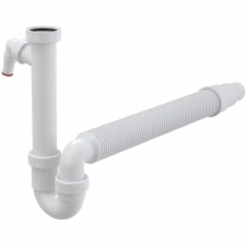 Cauruļsifons izlietnei A83-DN50/40 1"1/2 ar uzgriezni un štuceri