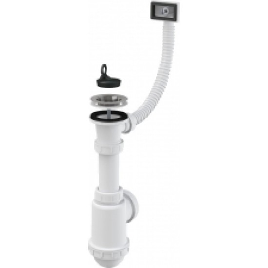 Sifons izlietnei A444-DN50/40 ar NT resti Ø70 un pārplūdi