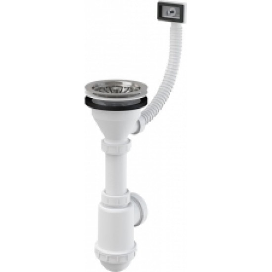 Sifons izlietnei A447-DN50/40 ar NT resti Ø115 un pārplūdi