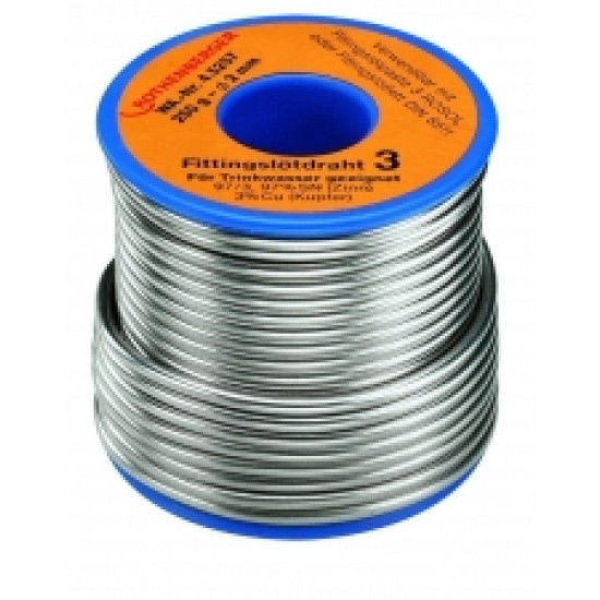 Lodalva 3, S-Sn97Cu3, 3mm, 250g spole