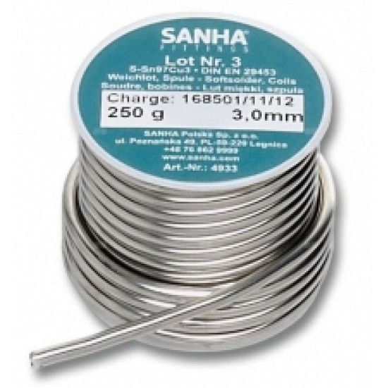 Lodalva No.3, S-Sn97Cu3, 3mm, SANHA