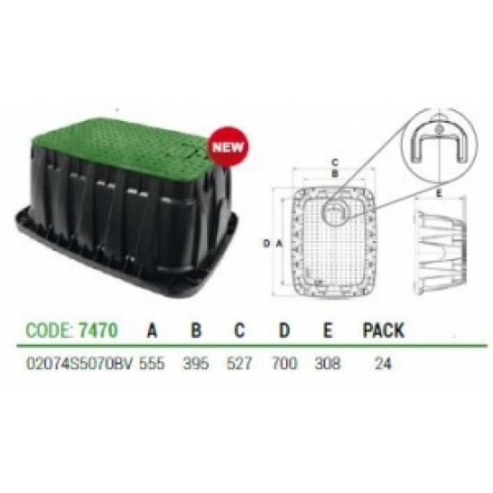 Šahta elektoventiļiem JUMBO PLUS, kantaina