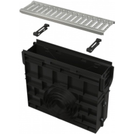 Smilšķērājs drenāžas kanālam AVZ102,plastikas rāmis,c. tērauda režģis, A15