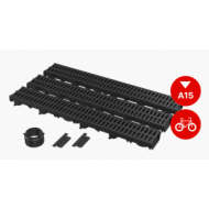 Garāžas kompl. 3m plastikas režģis (2×gala noslēgi, 1×izvads DN110), A15