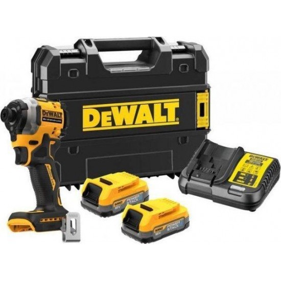 Triecienurbjmašīna DeWALT DCF850E2T; 18V 2x1,7Ah