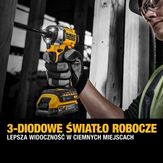 Triecienurbjmašīna DeWALT DCF850E2T; 18V 2x1,7Ah