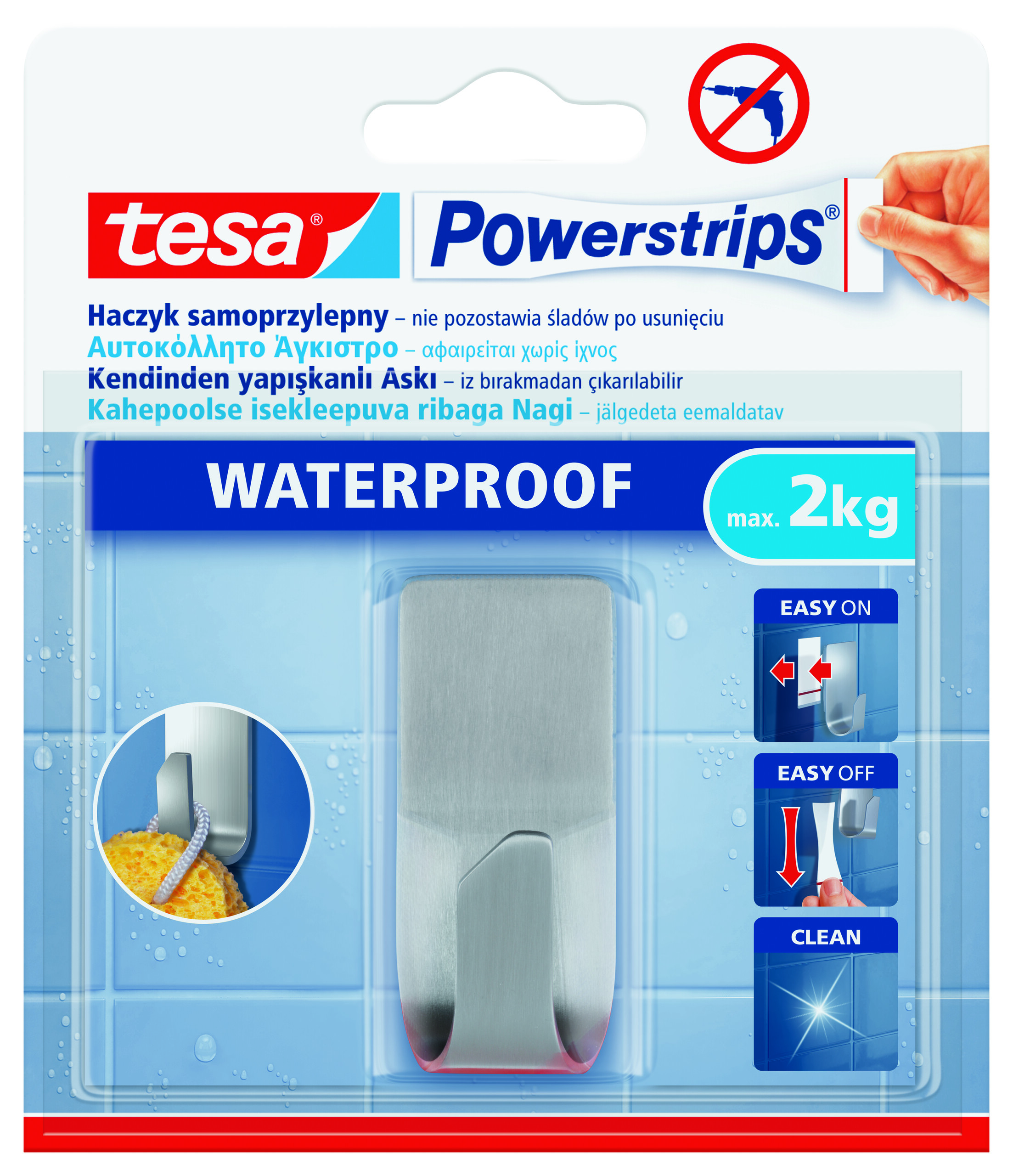 TESA Powerstrips ūdensizturīgs āķis Zoom 1gb